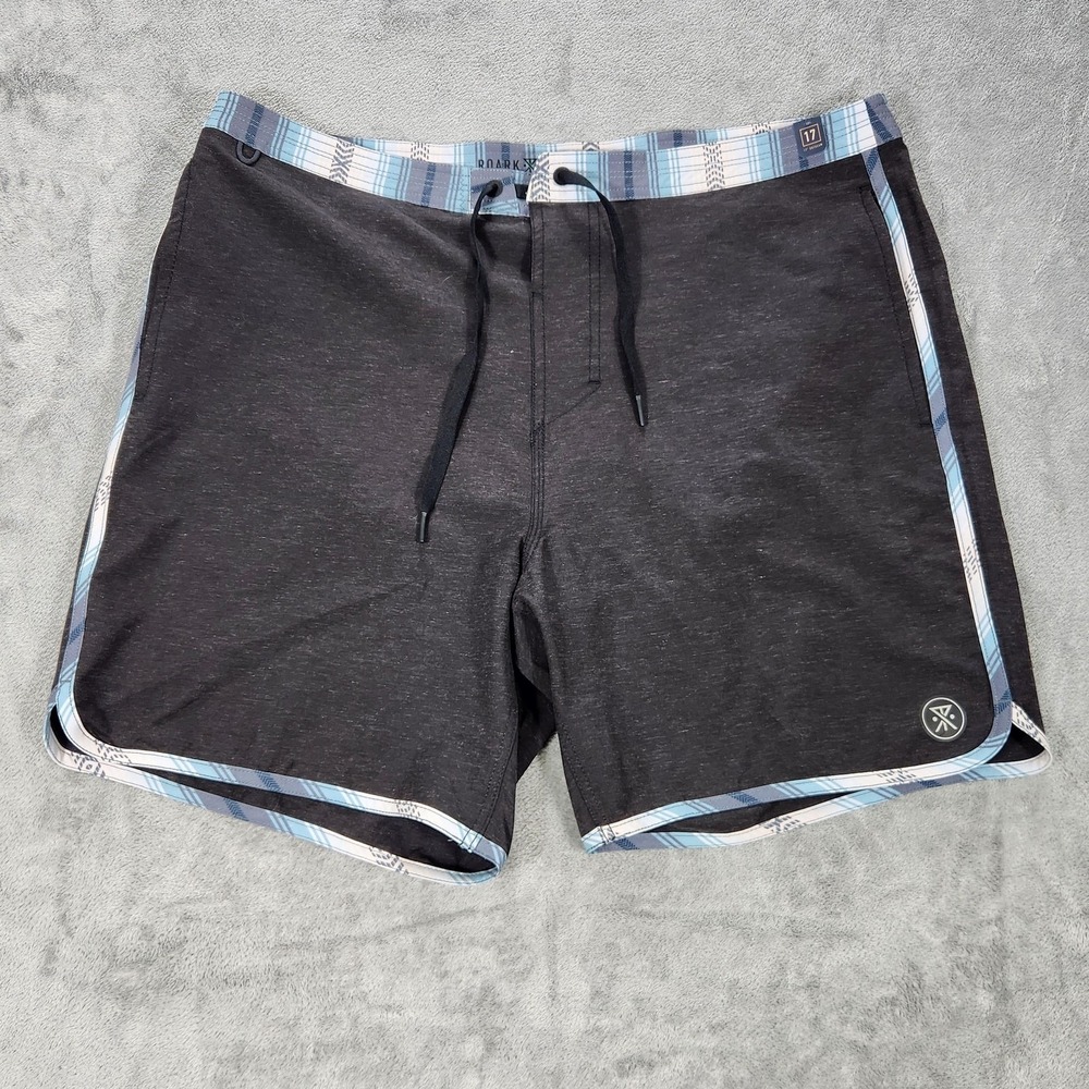 Roark Board Shorts Mens 36 Gray Chiller 17 Outseam Stretch Swim Pockets